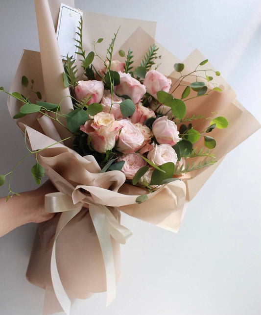 Pink Spray in Cream Bouquet